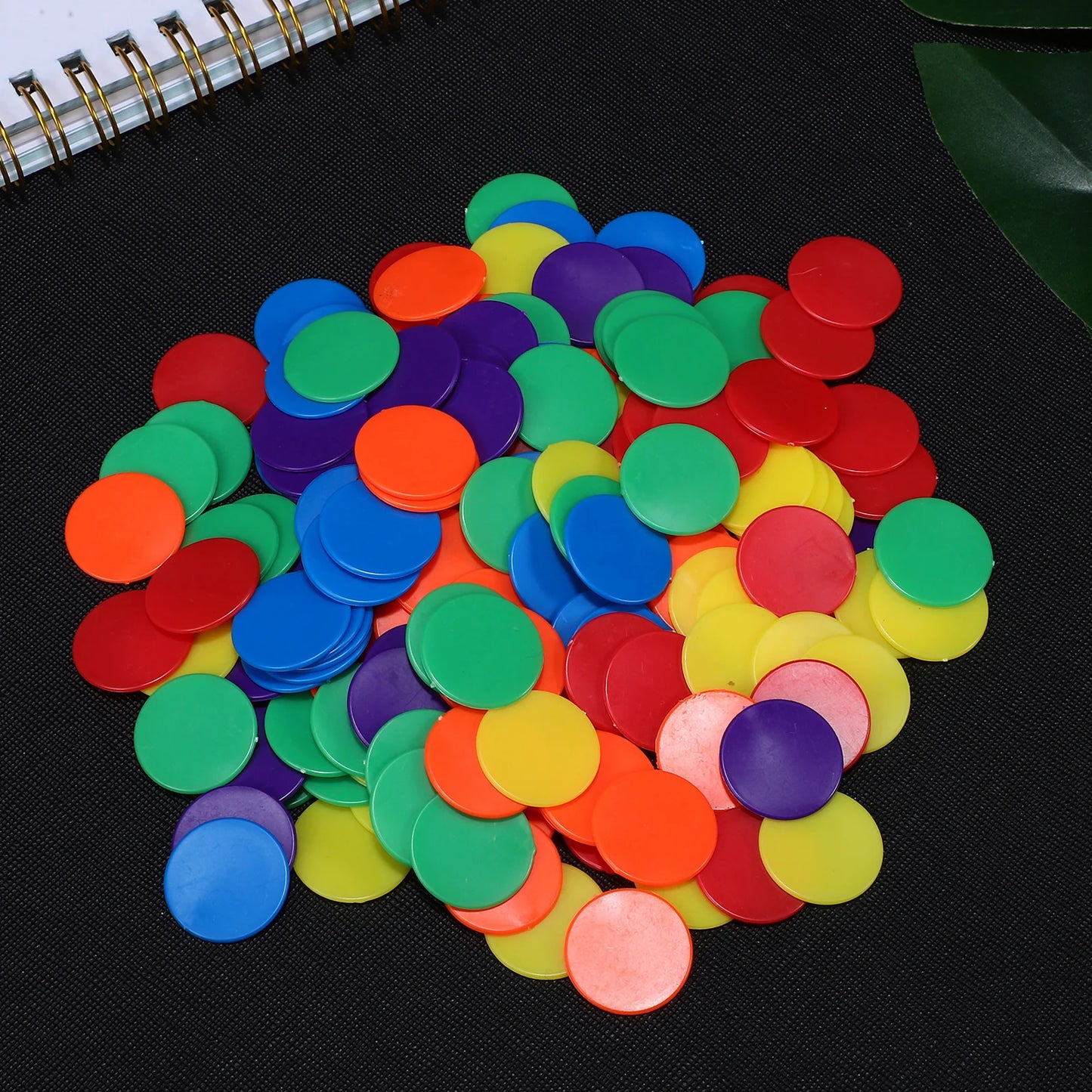 180 Pcs Color Card Packaging Poker Chips Sets Acrylic Bingo for Games Counter Counting Discs Markers