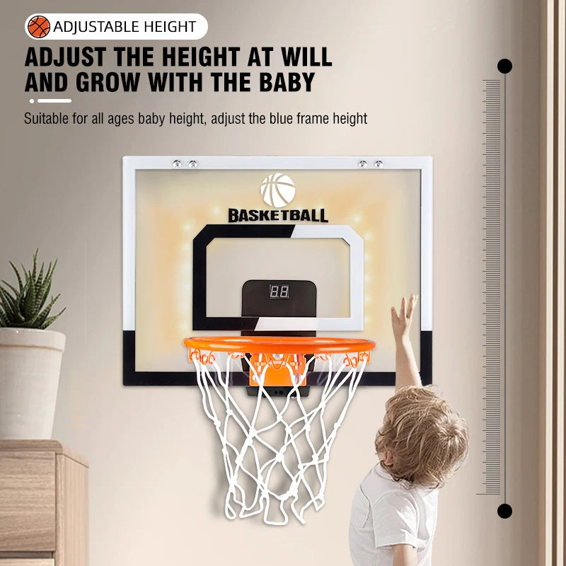 Hole Free Electronic Scoring Basketball Hoop Children Gift Basketball Board Shooting Game Hanging Wall Toy Indoor Sports Games
