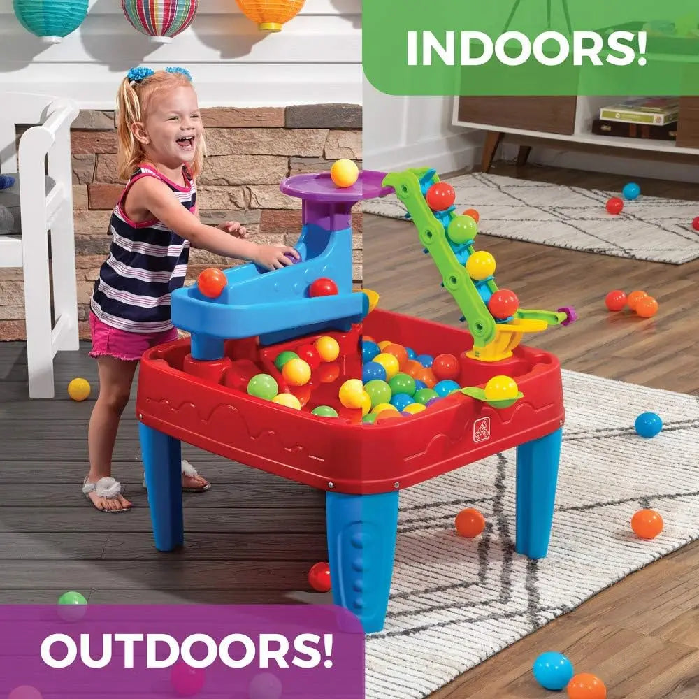 Stem Discovery Ball Table, Kids Water Table Activity Sensory Playset, Summer Outdoor Toys, 13 Piece Water Toy Accessories, For T