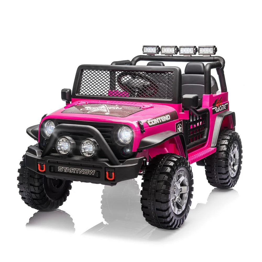 12V Battery Powered Ride On Car 2 Seater kids Electric Vehicle Toy Truck w/Remote Control Equipped with Music