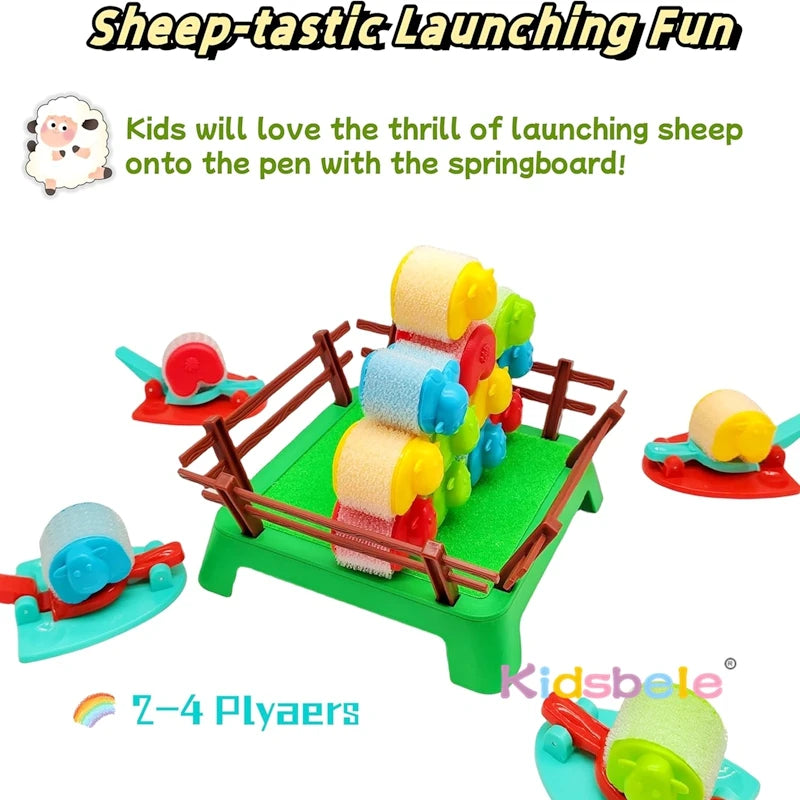 Jumping Sheep Game Catapulting Sheep Board Game For 4-12 kids Sheep Shoot Tabletop Family Game Xmas Gifts For Children