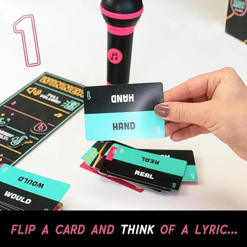 Lucky Egg Exciting Grab The Mic The Family Karaoke Game Multiplayer Players Board Game for Bad Singers Lyric Cards