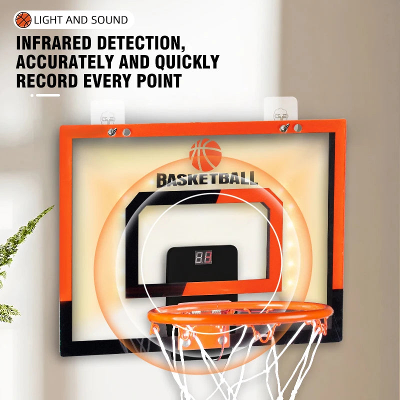 Hole Free Electronic Scoring Basketball Hoop Children Gift Basketball Board Shooting Game Hanging Wall Toy Indoor Sports Games