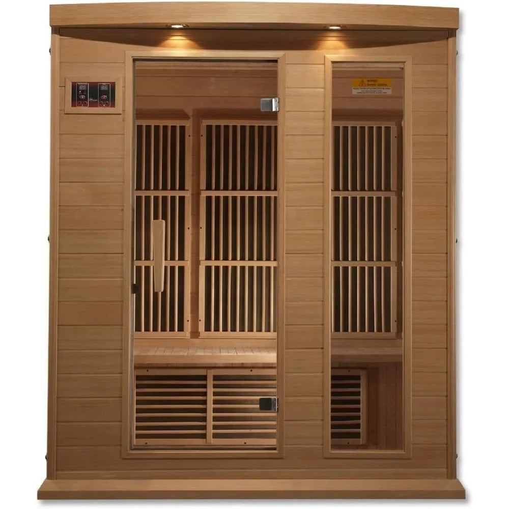 DYNAMIC SAUNAS Maxxus 3 Per Low EMF FAR Infrared Carbon Canadian Hemlock Sauna