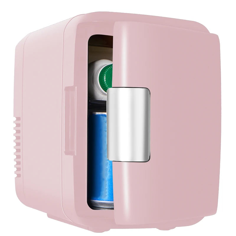 iceBlue 4L/6 Can Multifunctional Low Noise Mini Refrigerator Warmer Cooler Makeup Skincare Portable Fridge for Home Car 12V/120V