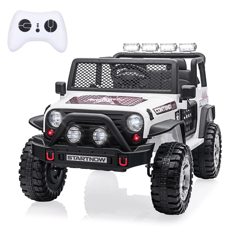 12V Battery Powered Ride On Car 2 Seater kids Electric Vehicle Toy Truck w/Remote Control Equipped with Music