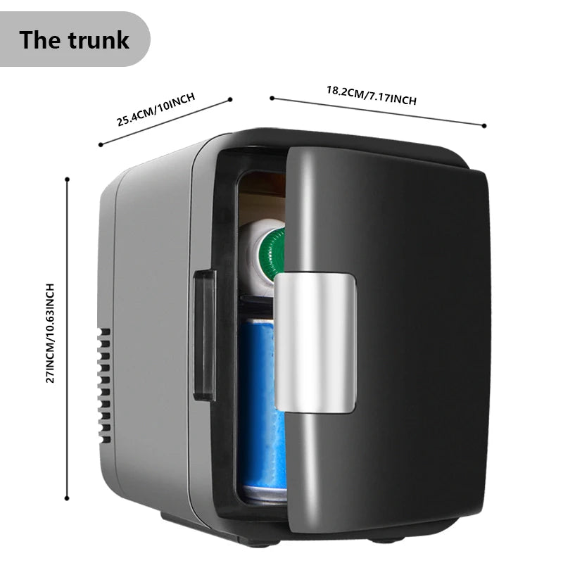 iceBlue 4L/6 Can Multifunctional Low Noise Mini Refrigerator Warmer Cooler Makeup Skincare Portable Fridge for Home Car 12V/120V