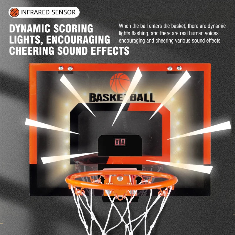 Hole Free Electronic Scoring Basketball Hoop Children Gift Basketball Board Shooting Game Hanging Wall Toy Indoor Sports Games
