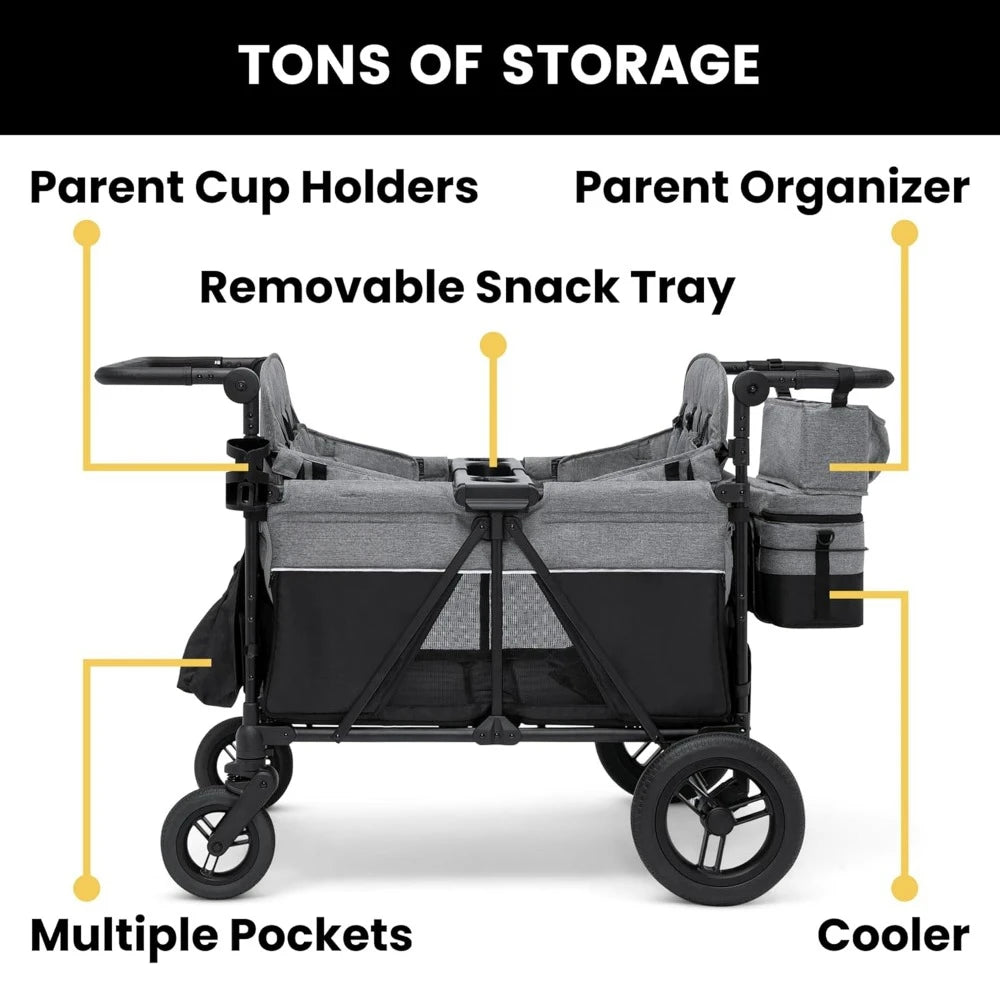 home.Deluxe 4 Seater Stroller Wagon