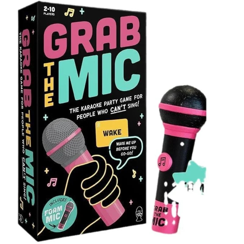 Lucky Egg Exciting Grab The Mic The Family Karaoke Game Multiplayer Players Board Game for Bad Singers Lyric Cards