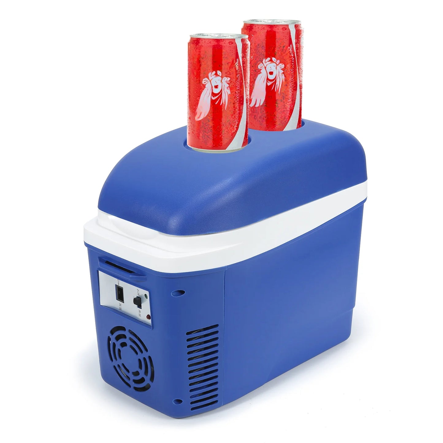 iceBlue 7L/9Can Portable Fridge,Car Home Dual-use Cooler Warmer with DC 12V Cigarette Lighter Power Socket for Travel Picnic