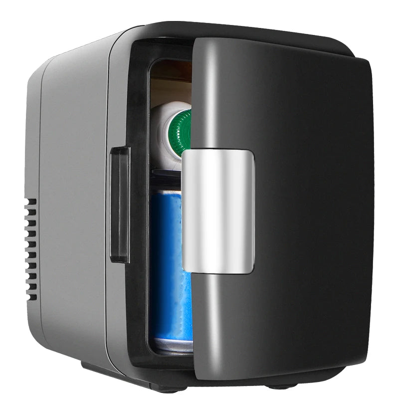iceBlue 4L/6 Can Multifunctional Low Noise Mini Refrigerator Warmer Cooler Makeup Skincare Portable Fridge for Home Car 12V/120V