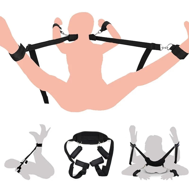 BDSM Restraints Harness Open Legs Spreader Sexy Toys For Couples No Vibrators Sex Flirting Tied Legs Adult Accessories 18+