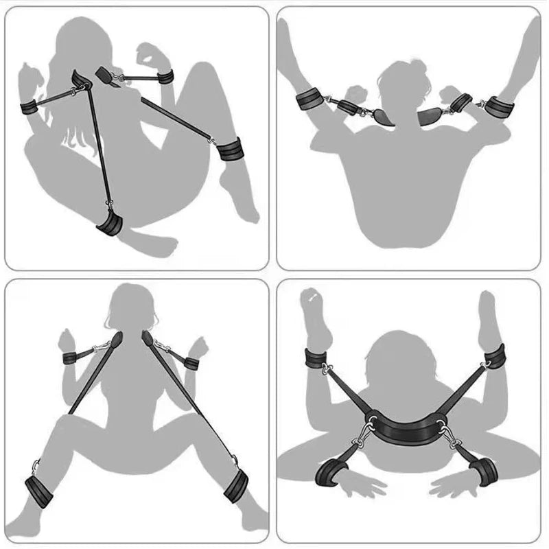 BDSM Restraints Harness Open Legs Spreader Sexy Toys For Couples No Vibrators Sex Flirting Tied Legs Adult Accessories 18+