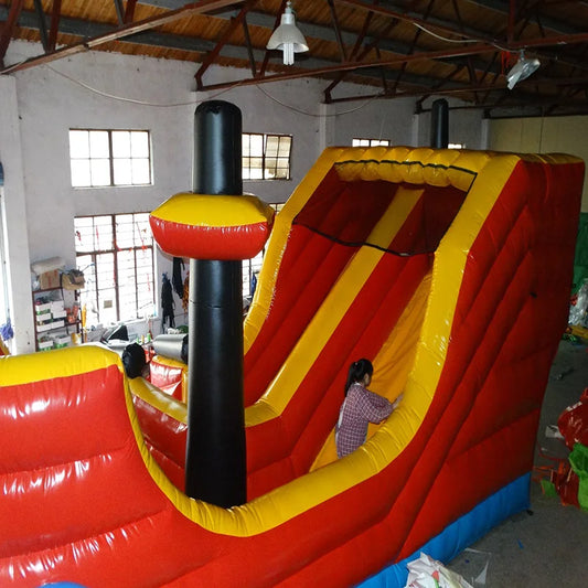 Inflatable ship High Quality Boat Shape Inflatable Slide Large Inflatable ship slide Inflatable Fun City For Kids And Adults
