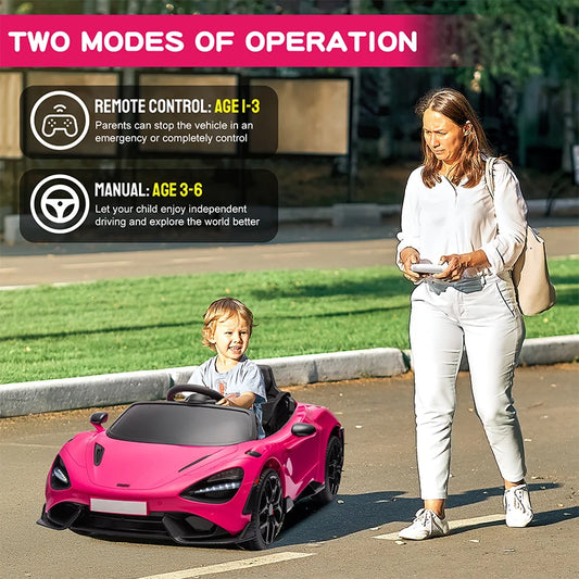 12V Kids Ride On Toy Car Licensed 765LT Electric Vehicle for Toddler,Battery Powered Kids Electric Car with Parent Control