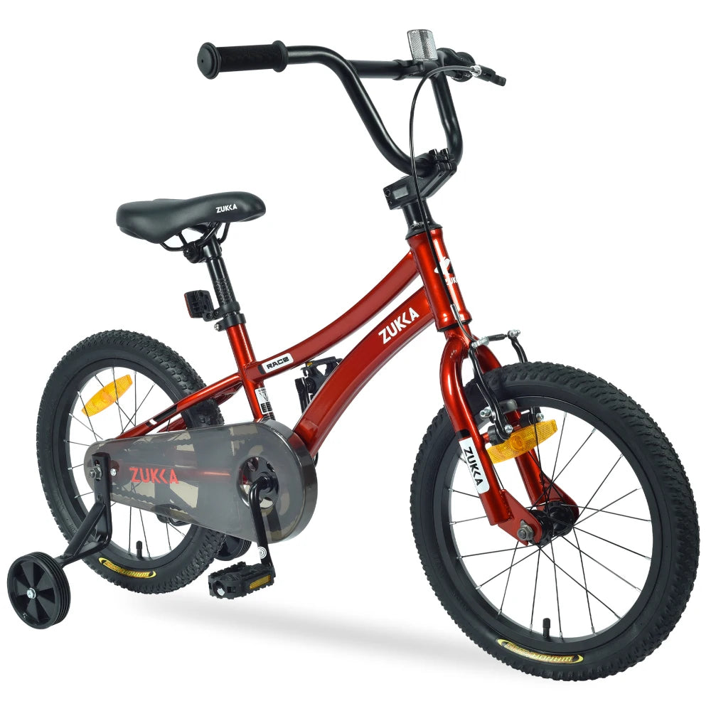 ZUKKA Kids Bike,16 Inch Kids' Bicycle with Training Wheels for Boy & Girl Age 4-7 Years, Multiple Colors