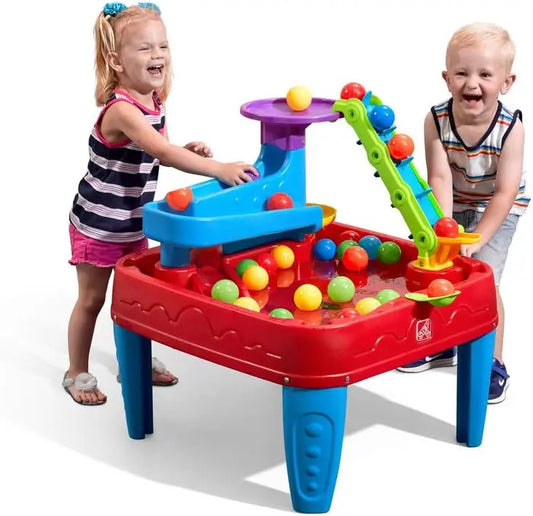 Stem Discovery Ball Table, Kids Water Table Activity Sensory Playset, Summer Outdoor Toys, 13 Piece Water Toy Accessories, For T