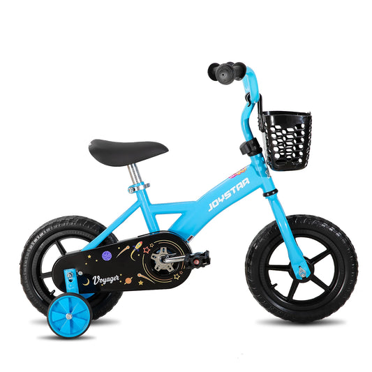 JOYSTAR 10/12 Inch Kids Bike for Boys and Girls Ages 1-4 Years, Toddler Bike with Training Wheels，Basket, Detachable Push Handle