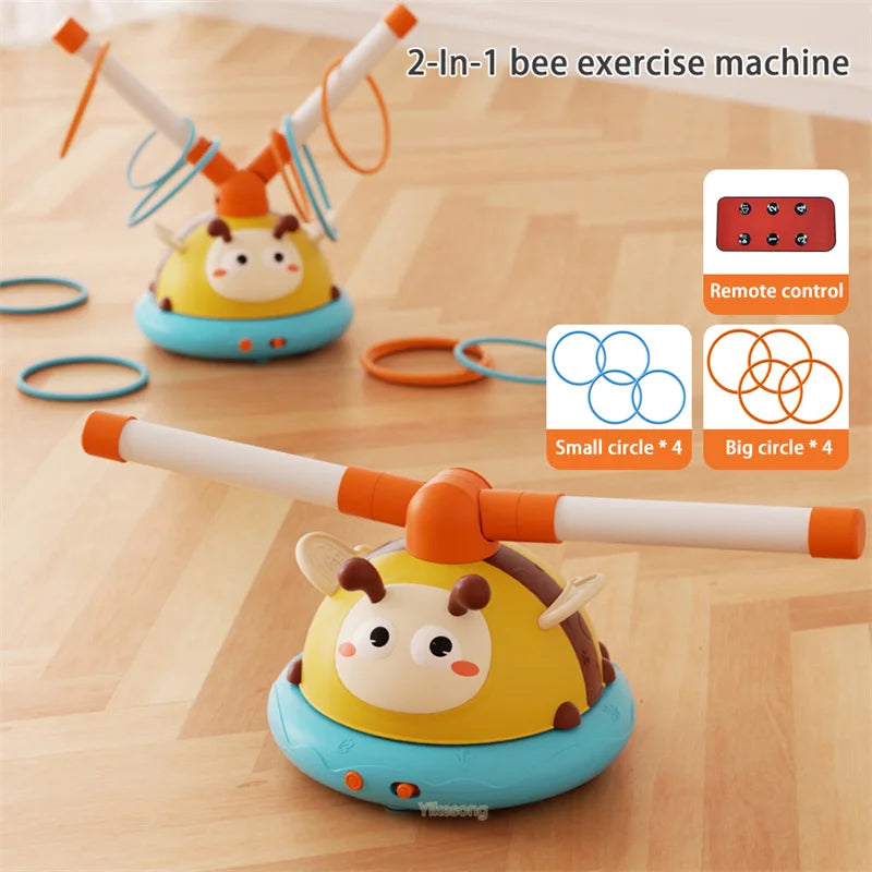 2 in 1 Bee Activity Toy Sport Game Skipping Machine Ferrule Jump Remote Control Multifunction Outdoor Educational Entertainment