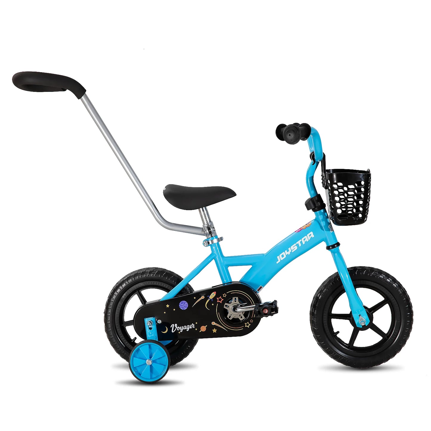 JOYSTAR 10/12 Inch Kids Bike for Boys and Girls Ages 1-4 Years, Toddler Bike with Training Wheels，Basket, Detachable Push Handle