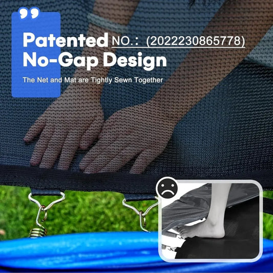 1500LBS Weight Capacity Rectangle Trampoline 9X15FT Outdoor Square Gymnastics Trampolines for Kids