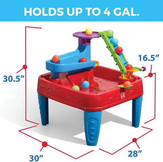 Stem Discovery Ball Table, Kids Water Table Activity Sensory Playset, Summer Outdoor Toys, 13 Piece Water Toy Accessories, For T