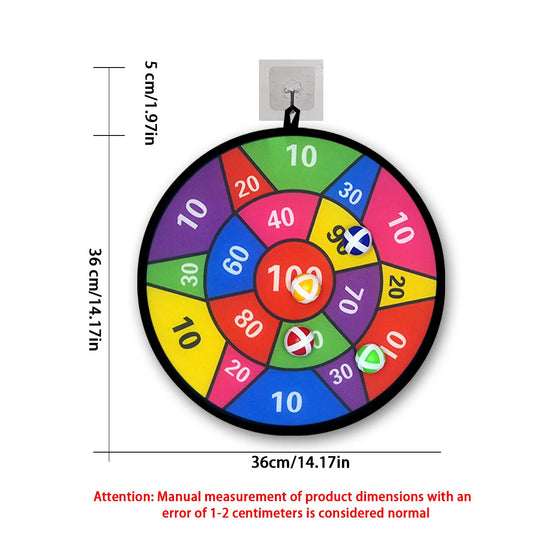 12 Sticky Ball Dart Plate Set - Foldable, Convenient to Carry, Indoor/Outdoor Sports Fun Party Game Toys, Parent Child Game Toys