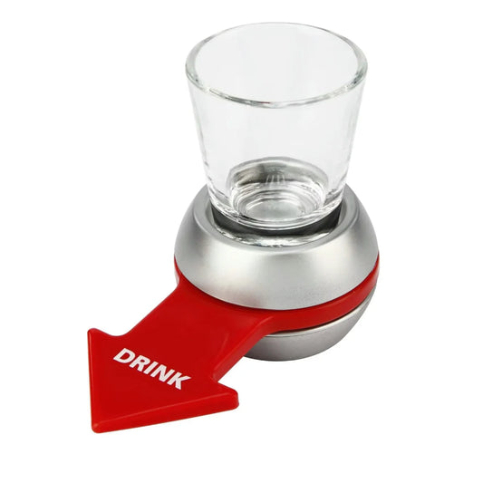 1pc Spin to Win Creative Drinking Game Toy - Fun Adult Beverage Accessory with Shot Glass, Plastic Spinner,14+, Party, KTV,Home