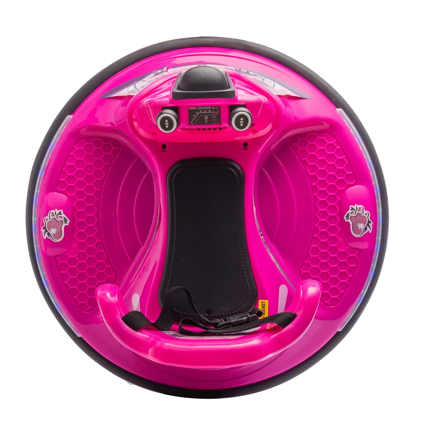 12V Kids Ride On Bumper car W/Parents control,Rotate 360 degrees,Two-handed switch for direction control Bumper strip,Light belt