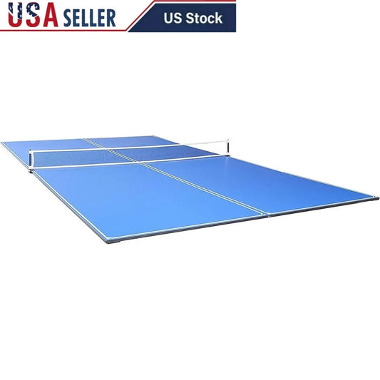 Ping Pong Conversion Top Billiard Pool Tables Regulation Size with Net Set Compact Design Easy Assembly Scratch-Free Protection