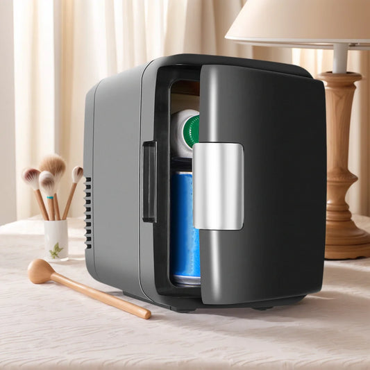 iceBlue 4L/6 Can Multifunctional Low Noise Mini Refrigerator Warmer Cooler Makeup Skincare Portable Fridge for Home Car 12V/120V