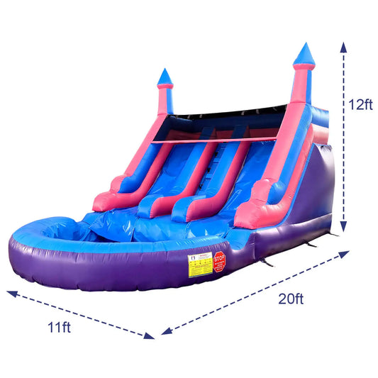 Inflatable Summer Outdoor Sildes Air Bounce Water amusement Play Equipment Inflatble Water Double Slide Bubble Ball Pit