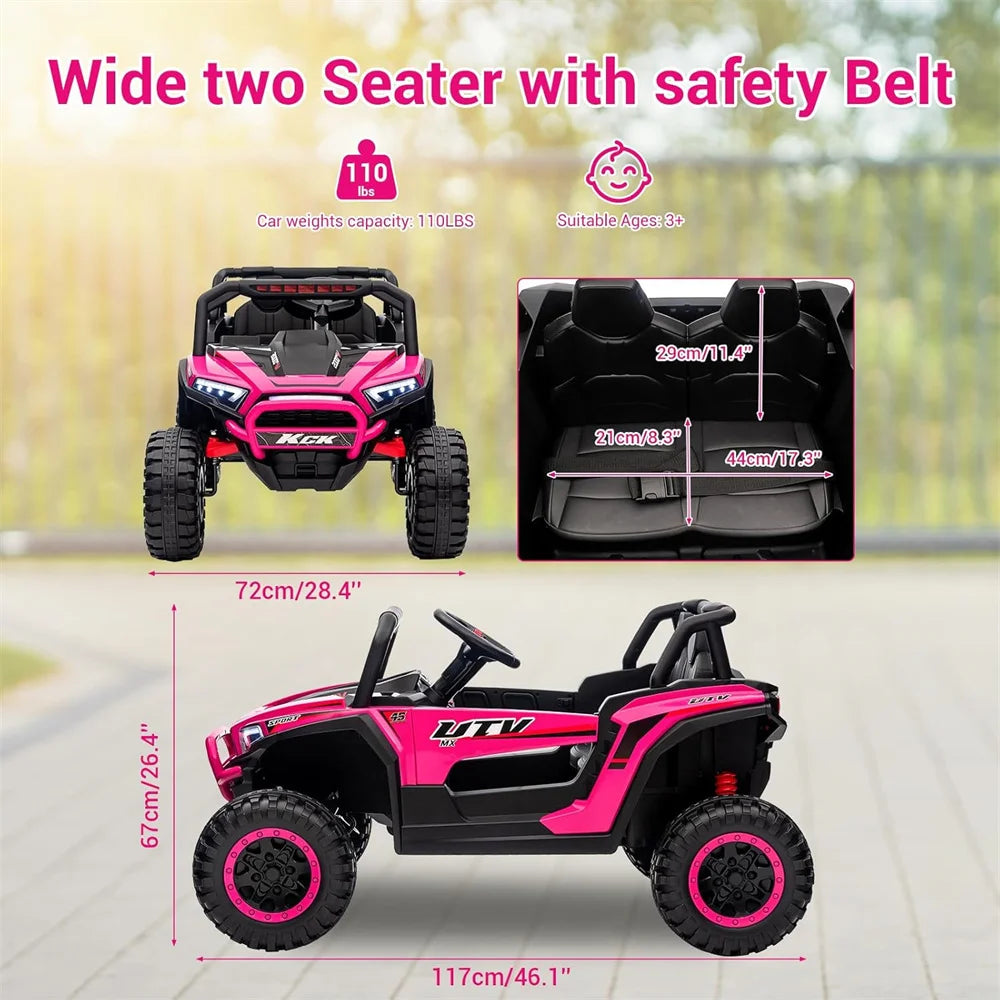 12V Kids Ride On UTV Car for Kids Electric Car Toys 4 Wheeler Off-Road W/Remote  Battery Powered Equipped with Music