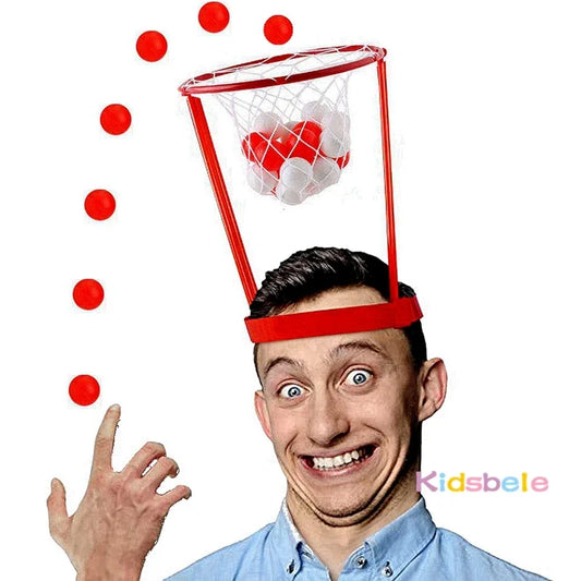 1 Set Head Hoop Basketball For Kid Adult Carnival Game Adjustable Basket Net Headband Party Birthday Family Indoor Outdoor Game
