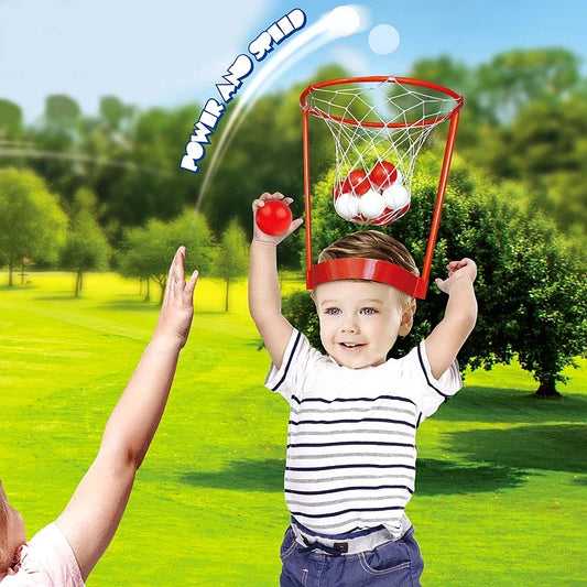 1 Set Head Hoop Basketball For Kid Adult Carnival Game Adjustable Basket Net Headband Party Birthday Family Indoor Outdoor Game