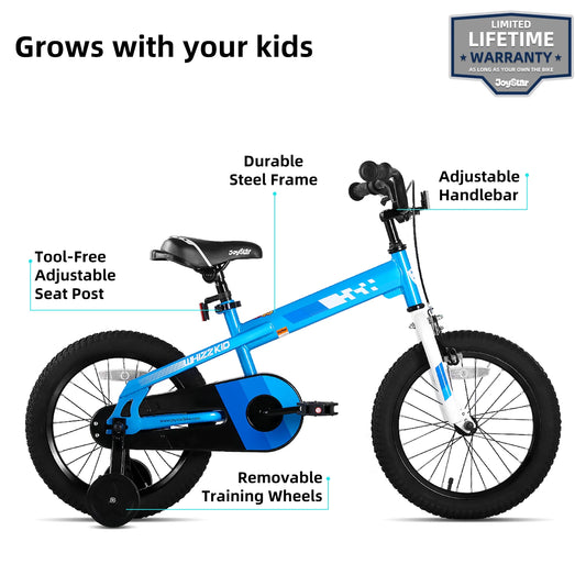 JOYSTAR Kids Bike 12 14 16 18 Inch Kids' Bicycle for Toddler and Kids Ages 2-9 Years Old, BMX Bike with Training Wheels, Blue