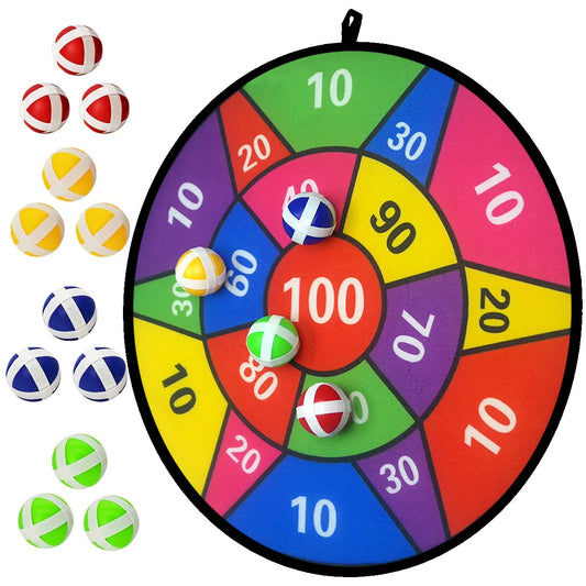 12 Sticky Ball Dart Plate Set - Foldable, Convenient to Carry, Indoor/Outdoor Sports Fun Party Game Toys, Parent Child Game Toys